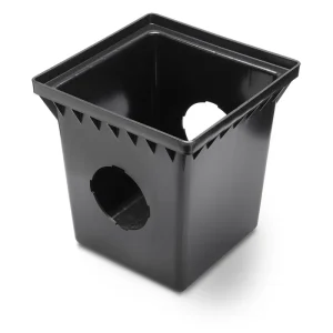 CATCH BASIN 18" 2-OUTLET BLACK