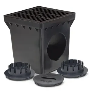 CATCH BASIN KIT 9" W/ BLACK GRATE