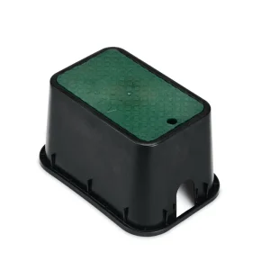 VALVE BOX 9X15X10 W/ GRN LID (10" RECT)