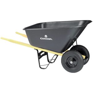 WHEELBARROW 10 CU FT POLY W/WOOD HNDLS