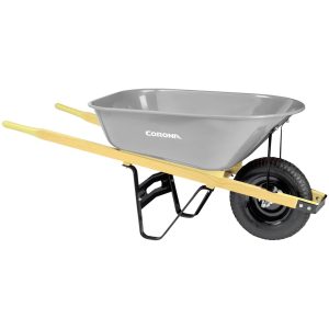 WHEELBARROW 6 CU FT STEEL W/WOOD HNDLS
